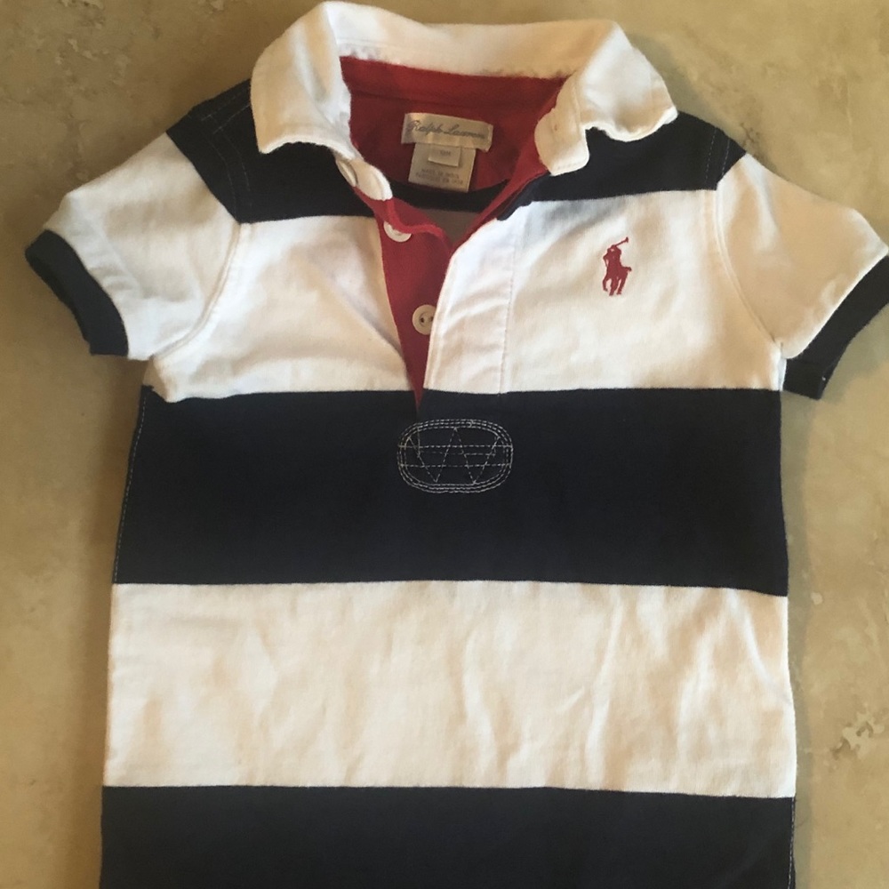 Baby Boy Ralph Lauren Striped Romper